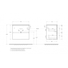 База под раковину подвесная BELBAGNO UNO-700-2C-SO-GSO 700x455x608