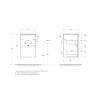 База под раковину подвесная BELBAGNO UNO-MINI-400-2C-SO-GSO