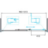 Душевая дверь 100 см BELBAGNO DUE-BF-1-100-C-Cr